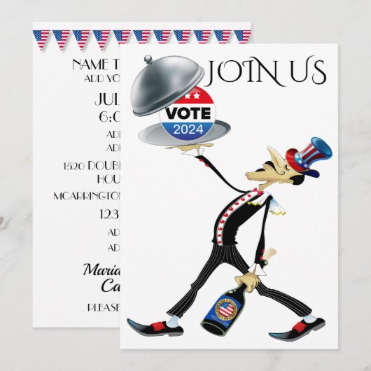 選挙2024に応える 招待状 (正面/裏面)