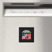 選挙2024アメリカ国旗メガマンおもしろいス マグネット (インサイチュ (食洗機))
