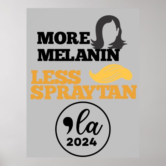 選挙2024カマラハリスおもしろいアンチトランプ ポスター (正面)