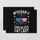 選挙2024子どものいない猫レディーフェミニスト投票 ポストカード (正面/裏面)