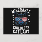 選挙2024子どものいない猫レディーフェミニスト投票 ポストカード (正面)