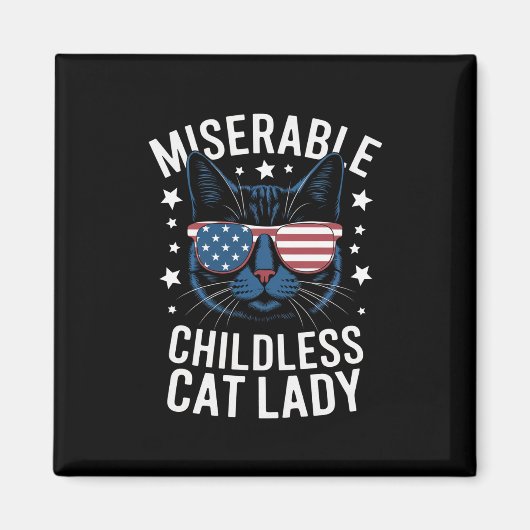 選挙2024子どものいない猫レディーフェミニスト投票 マグネット (正面)