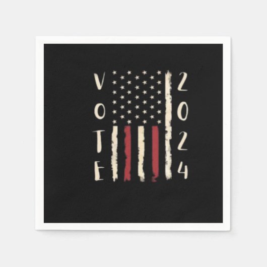 選挙2024 -エクササイズ投票する権利 スタンダードカクテルナプキン (正面)