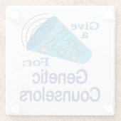 遺伝カウンセラーのために大声で叫ぶ ガラスコースター (裏面)