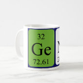 遺伝子の周期表の名前のマグ コーヒーマグカップ (正面左)