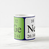 遺伝子の周期表の名前のマグ コーヒーマグカップ (中央)
