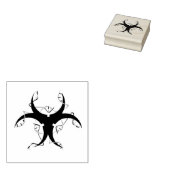 遺伝子スプライシングのバイオハザードシンボル ラバースタンプ (押印)