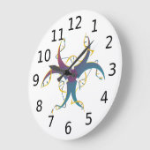 遺伝子スプライシングのバイオハザードシンボル ラージ壁時計 (傾斜)