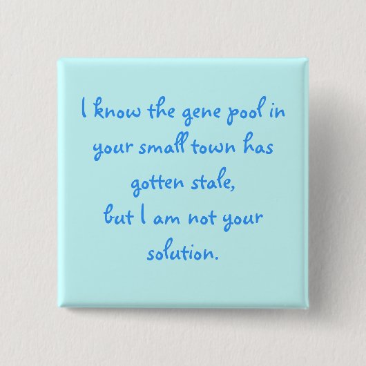 遺伝子プールしゃれている 缶バッジ (正面)