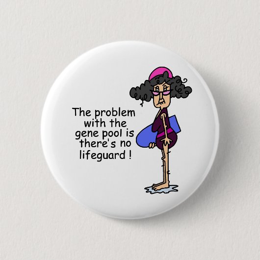 遺伝子プールの問題 缶バッジ (正面)
