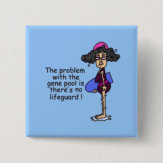遺伝子プールの問題 缶バッジ (正面)