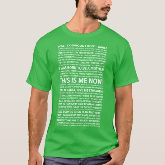 遺伝子引用文 Tシャツ (正面)