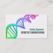 遺伝子検査 – 遺伝子研究はっきりした文字 名刺 (正面)