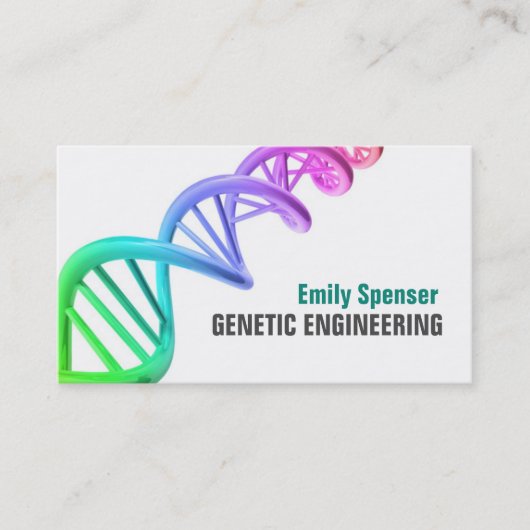 遺伝子検査 – 遺伝子研究はっきりした文字 名刺 (正面)