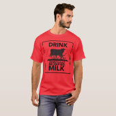 遺伝子組み換え牛乳を飲もう Tシャツ (正面フル)