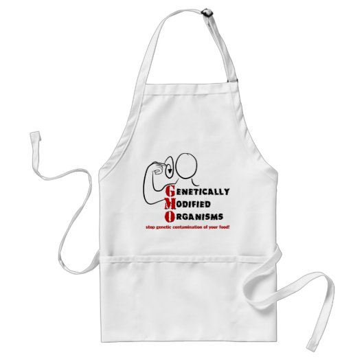 遺伝子組み換え生物は狂っている スタンダードエプロン (正面)