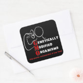 遺伝子組み換え生物はGMOであ熱狂するる スクエアシール (封筒)