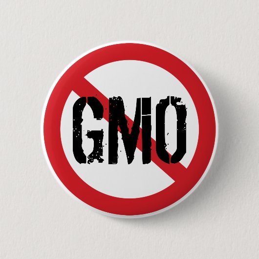 遺伝子組み換え食品なし 缶バッジ (正面)
