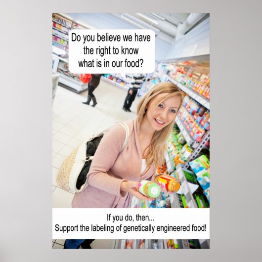 遺伝子組み換え食品の表示 ポスター (正面)