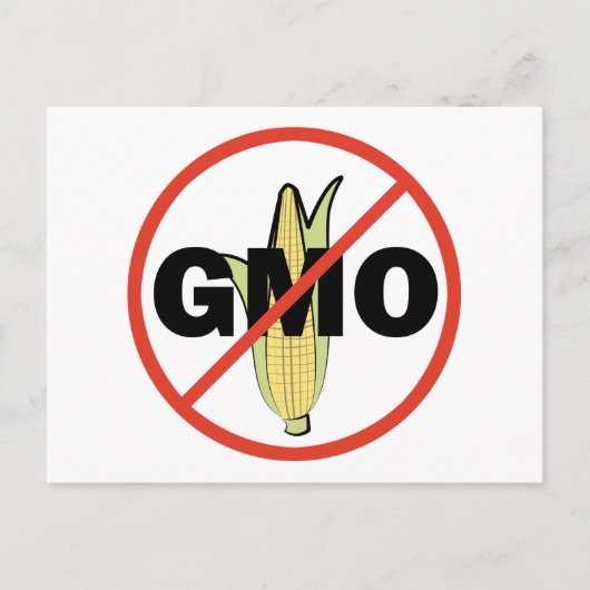 遺伝子組み換え食品不使用 ポストカード (正面)