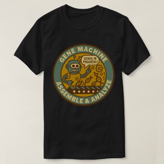 遺伝子組立ラインの精度向上 Tシャツ (デザイン正面)