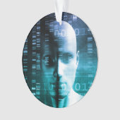 遺伝学およびDNA科学の医学研究 オーナメント (正面)