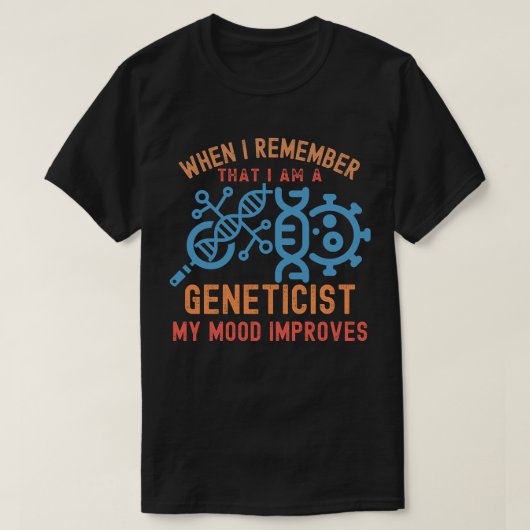 遺伝学の引用 Tシャツ (デザイン正面)