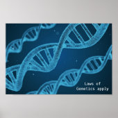遺伝学のDNA遺伝学の法則がギークを適用 ポスター (正面)