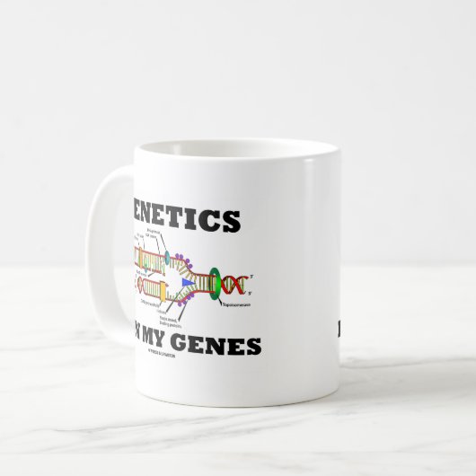 遺伝学は私の遺伝子のDNA複製にある コーヒーマグカップ (正面左)