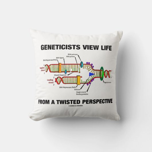 遺伝学者がねじれた視点から生命を見る クッション (正面)
