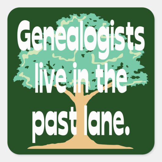 遺伝学者が過去レーンに住む スクエアシール (正面)