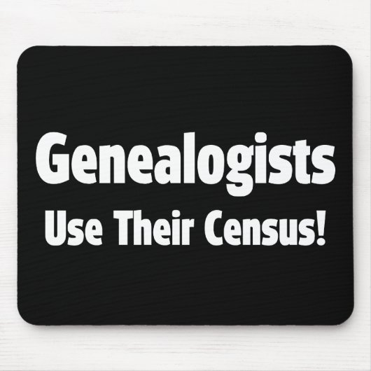 遺伝学者は国勢調査を利用する マウスパッド (正面)