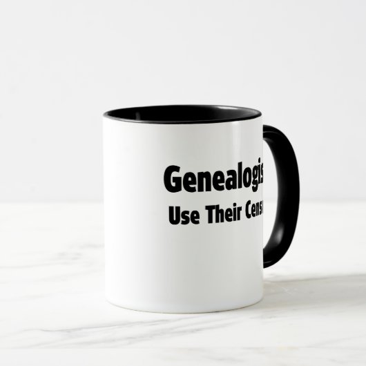 遺伝学者は国勢調査を利用する マグカップ (正面右)