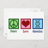 遺伝学者ピースラブ遺伝学会社 ポストカード (正面/裏面)