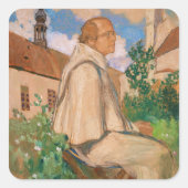 遺伝学者ヨハン・グレガーのポートレート スクエアシール (正面)