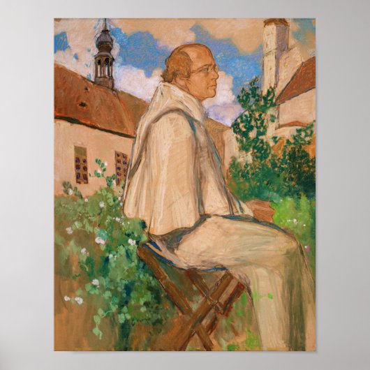 遺伝学者ヨハン・グレガーのポートレート ポスター (正面)