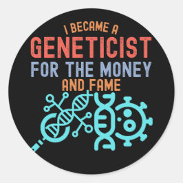 遺伝学、遺伝専攻の学者 ラウンドシール