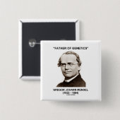 遺伝学Gregorヨハンメンデルの父 缶バッジ (正面&裏面)