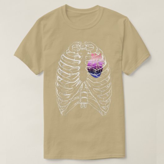 遺伝流体解剖学的ハート胸郭同性愛者プライドH Tシャツ (デザイン正面)