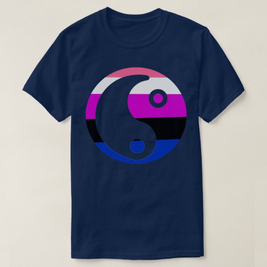 遺伝液陰陽 Tシャツ (デザイン正面)