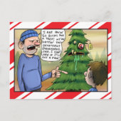 遺伝的に設計されたクリスマスツリーの挨拶 シーズンポストカード (正面)