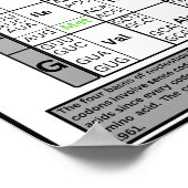 遺伝的コードテーブル ポスター (角)