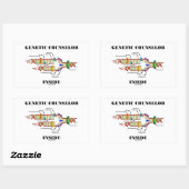 遺伝相談員の内部(DNA複製) 長方形シール (シート)