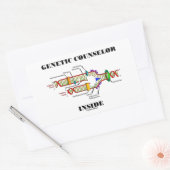 遺伝相談員の内部(DNA複製) 長方形シール (封筒)