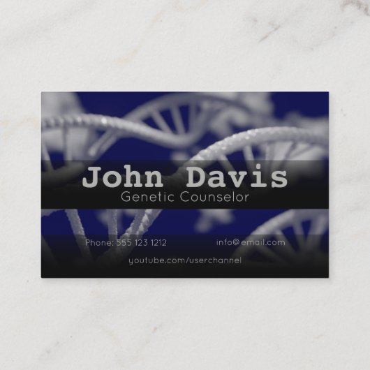 遺伝相談員の名刺 名刺 (裏面)