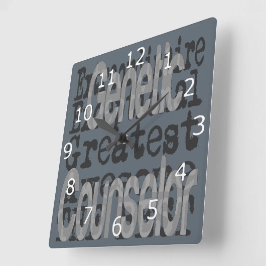 遺伝相談員 スクエア壁時計 (傾斜)