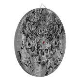 遺失物取扱所、砂糖のスカルを搭載する花のフクロウ ダーツボード (正面左)