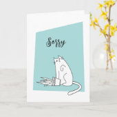 遺憾ながらCat Plant Greeting Card カード (黄色い花)