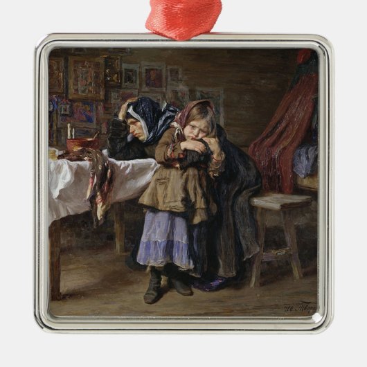 遺憾の意(死別悔やみや弔慰) メタルオーナメント (正面)