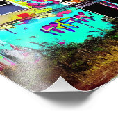 遺棄された家とグラフィティカラフル フォトプリント            (角)